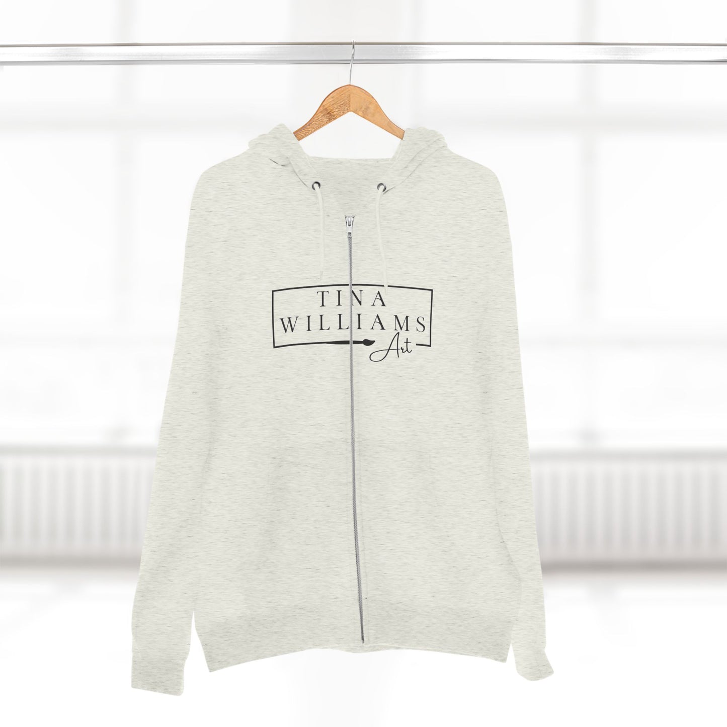Tina Williams Art Zip Hoodie – Artist Logo & Inspirational Back Quote