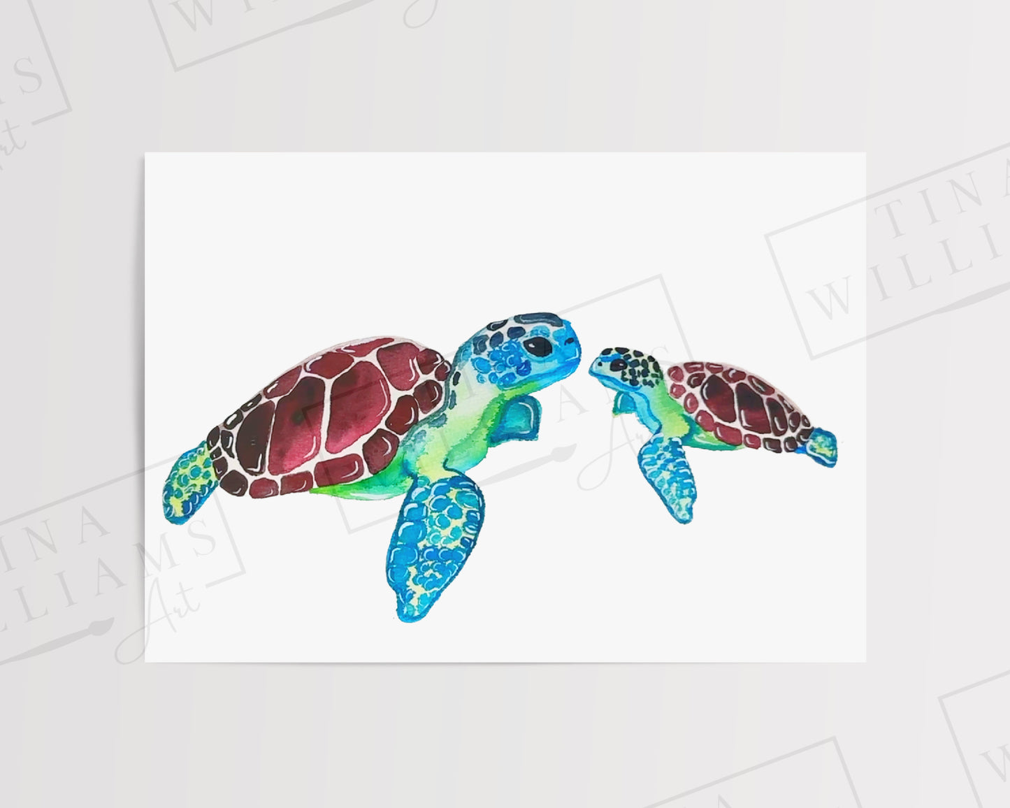 Sea Turtles Watercolor Paint Night Somersworth