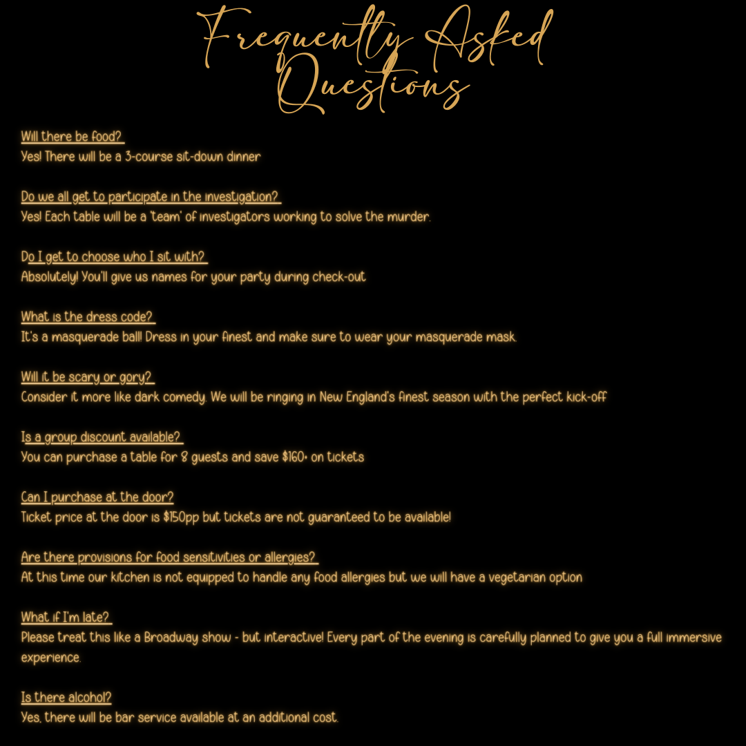 Murder Mystery Masquerade Ball
