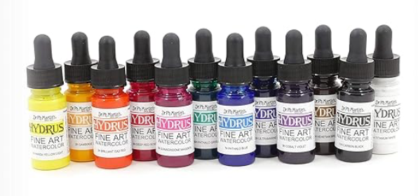 Dr. Ph. Martin's® Hydrus Fine Art Watercolor Sets (12 bottles) Set 1