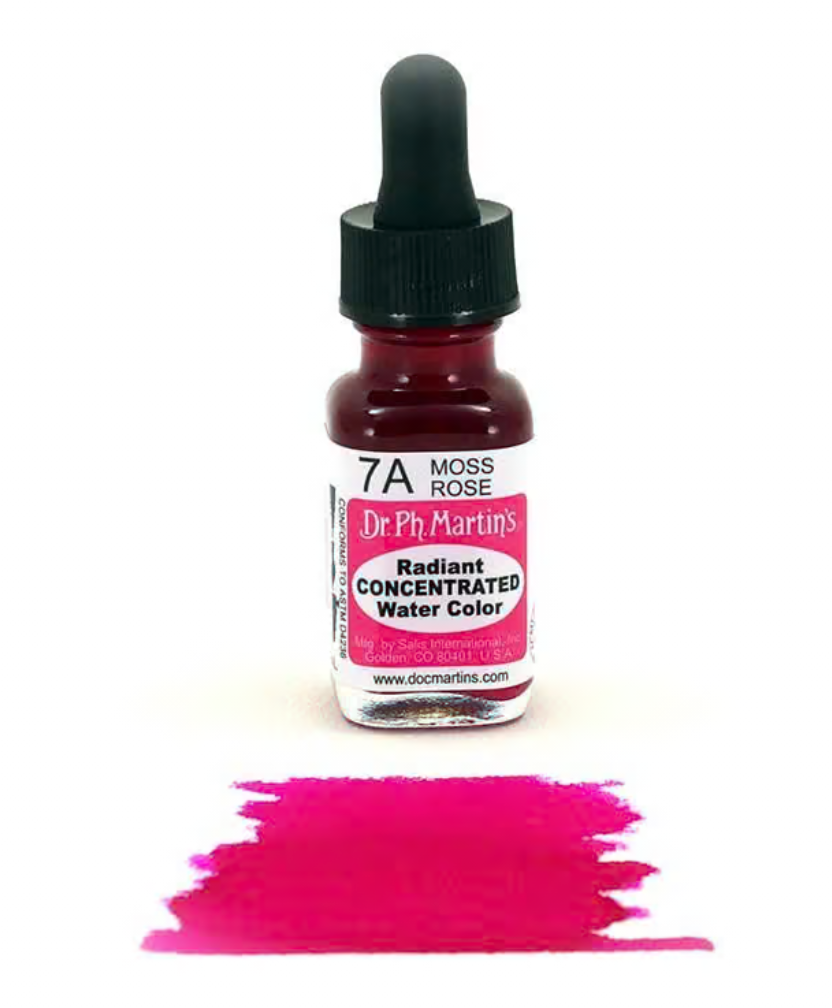 Dr. Ph. Martin Concentrated Watercolor Moss Rose 0.5oz