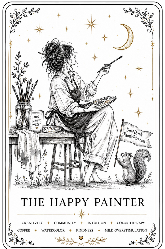 Happy Painter Tarot Sticker