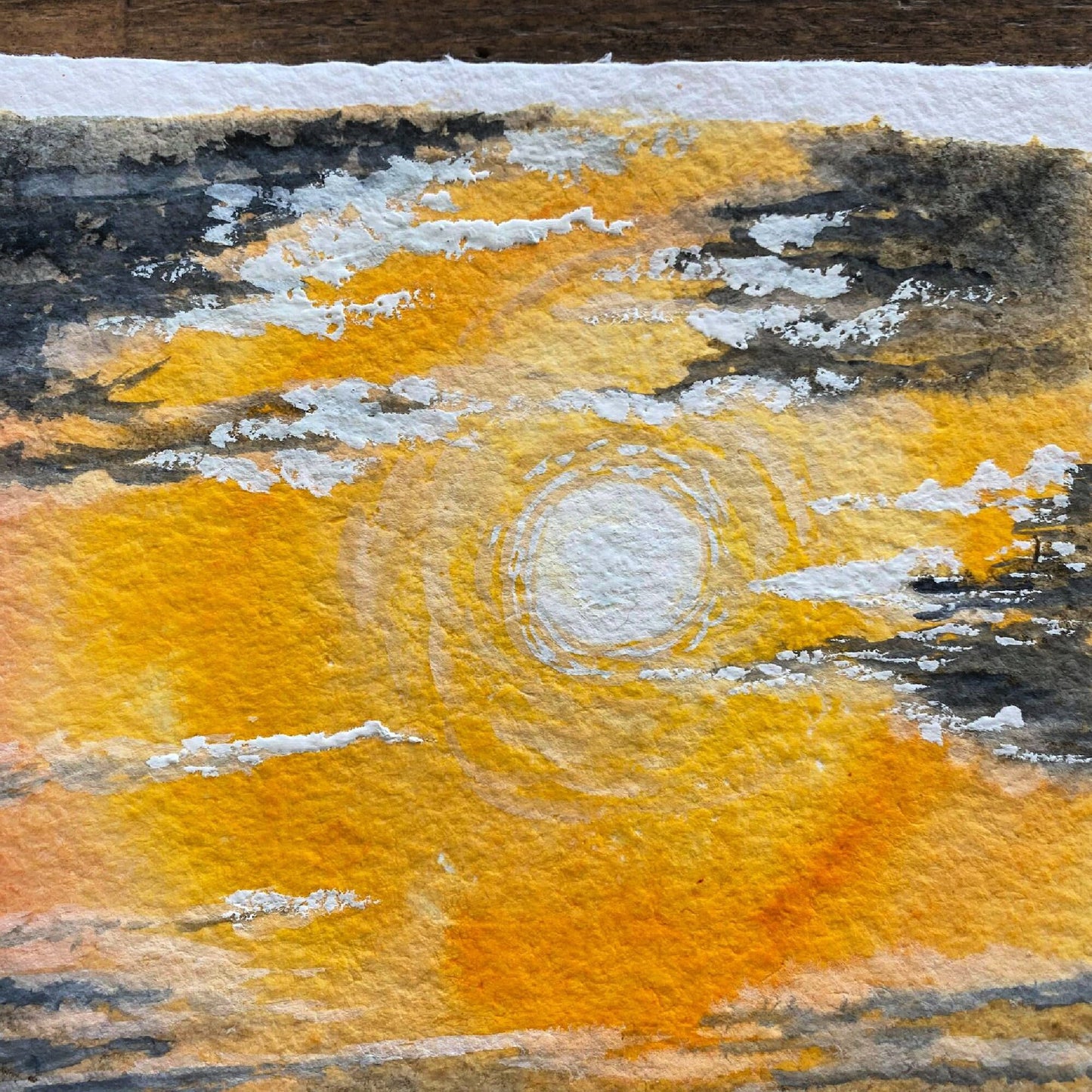 One of a Kind Watercolor Painting Ocean Sunset - Watercolor Art