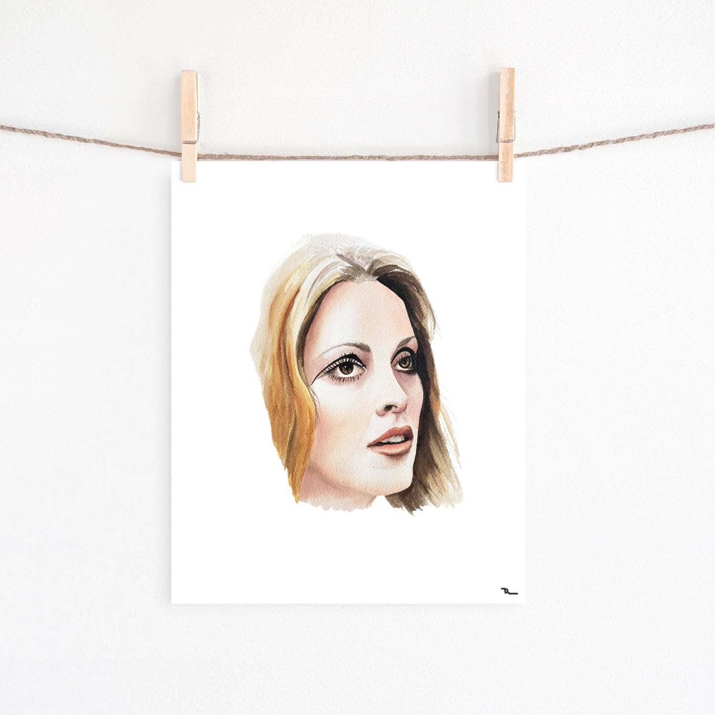Sharon Tate - True Crime  - One Of A Kind Original Artwork - Watercolor Art