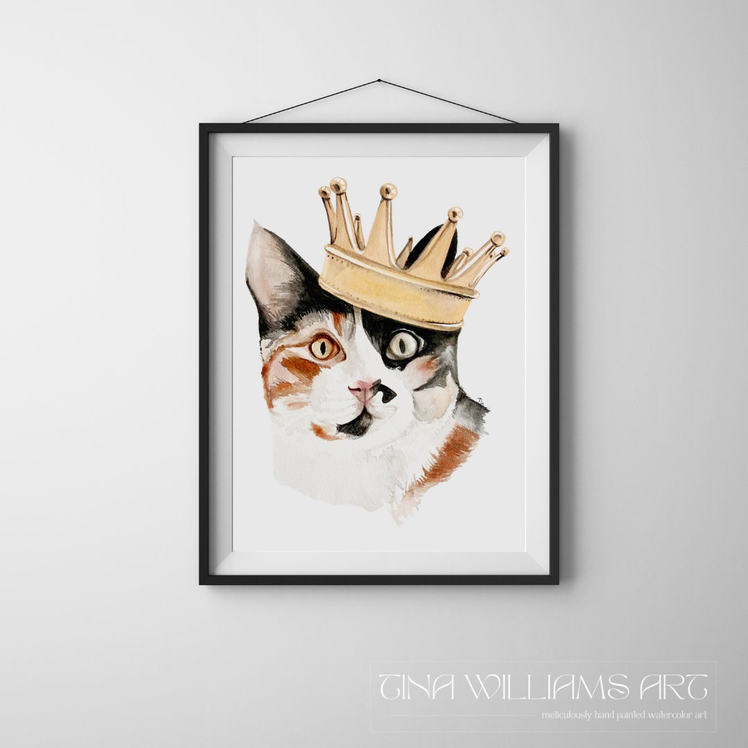 Turn Your Pet Into Royalty! Pet Portrait - Royalty Pet - Crown and Pet
