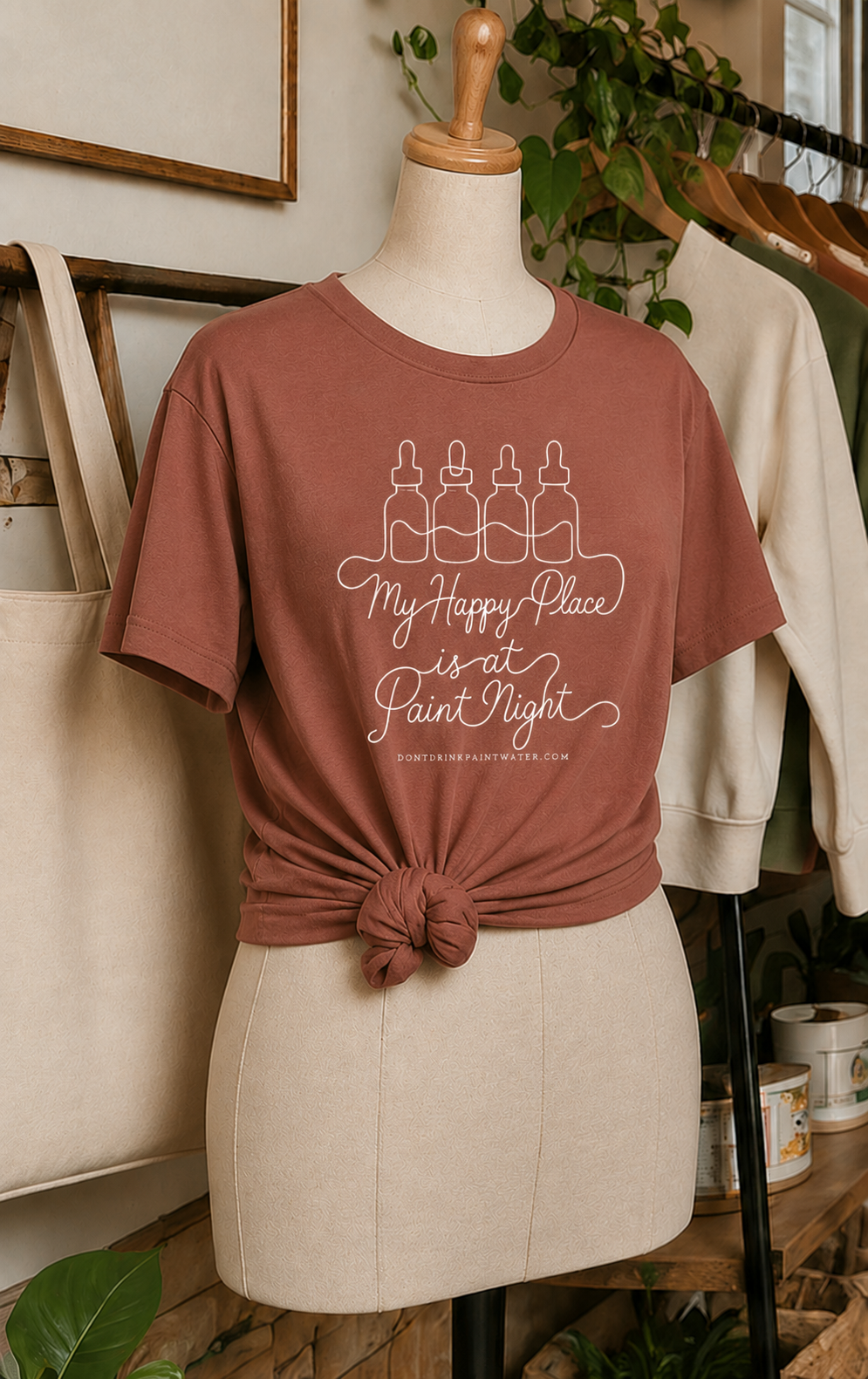 My Happy Place is a Paint Night T-Shirt