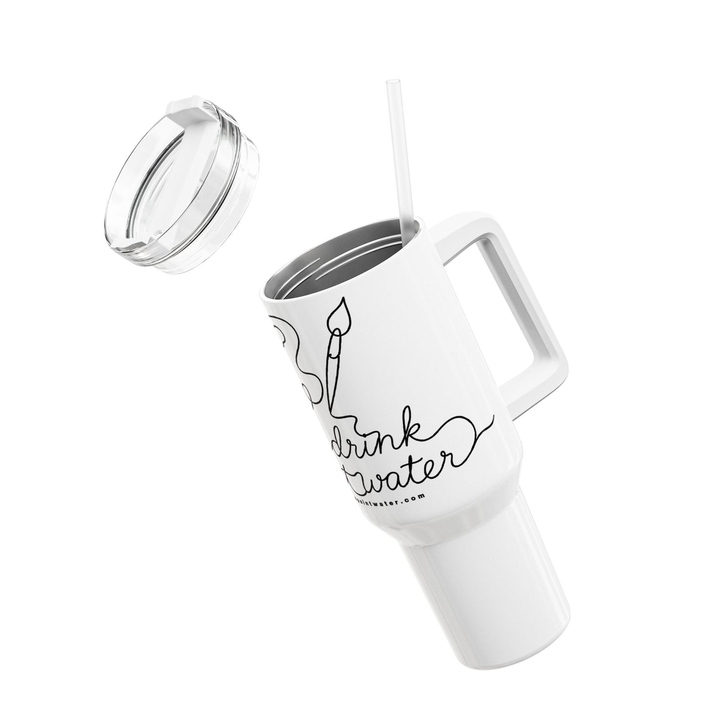40oz Artist Tumbler – “Don’t Drink Paint Water” Travel Cup