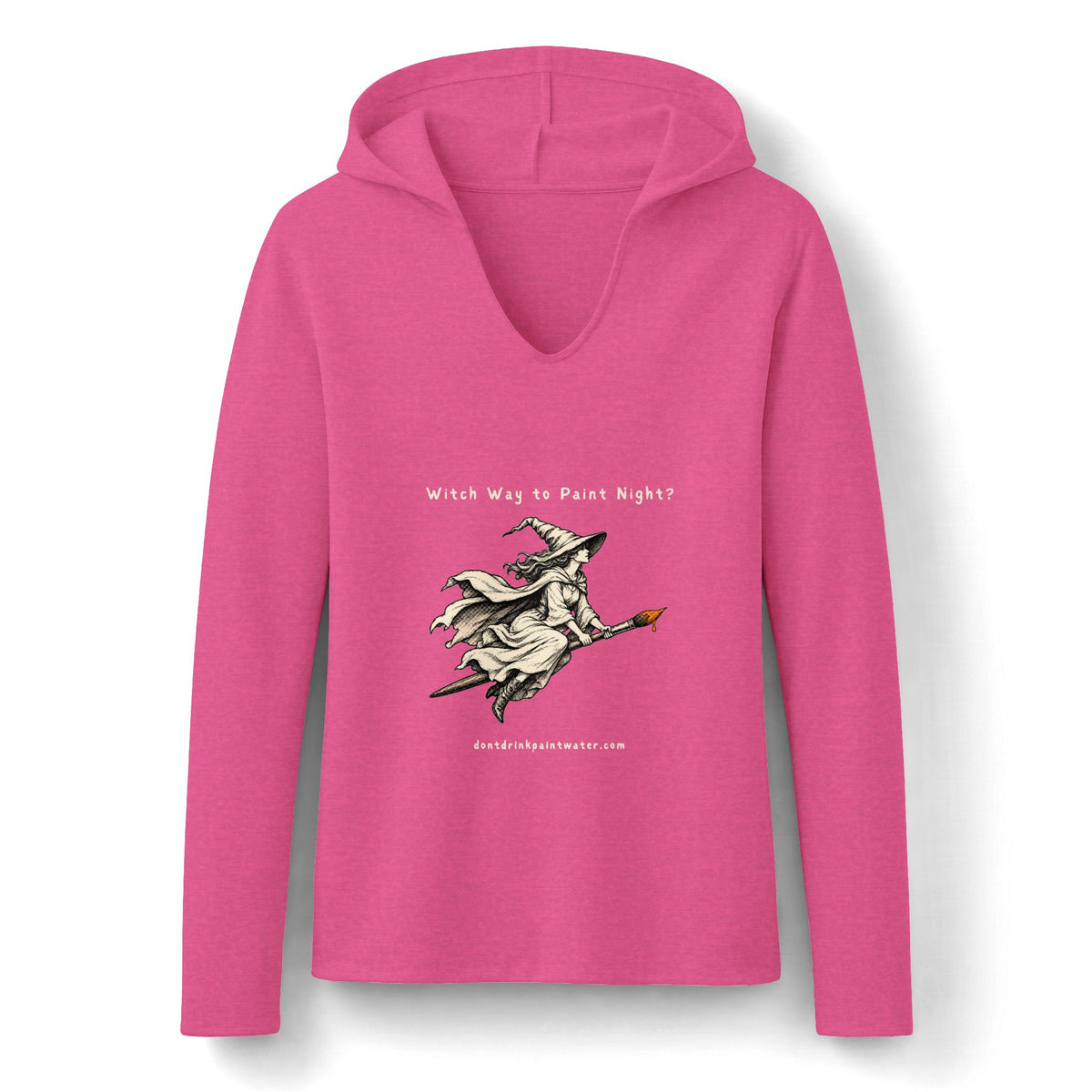 Witchy Vibes Hoodie — 'Witch Way to Paint Night?' Graphic Hooded Top