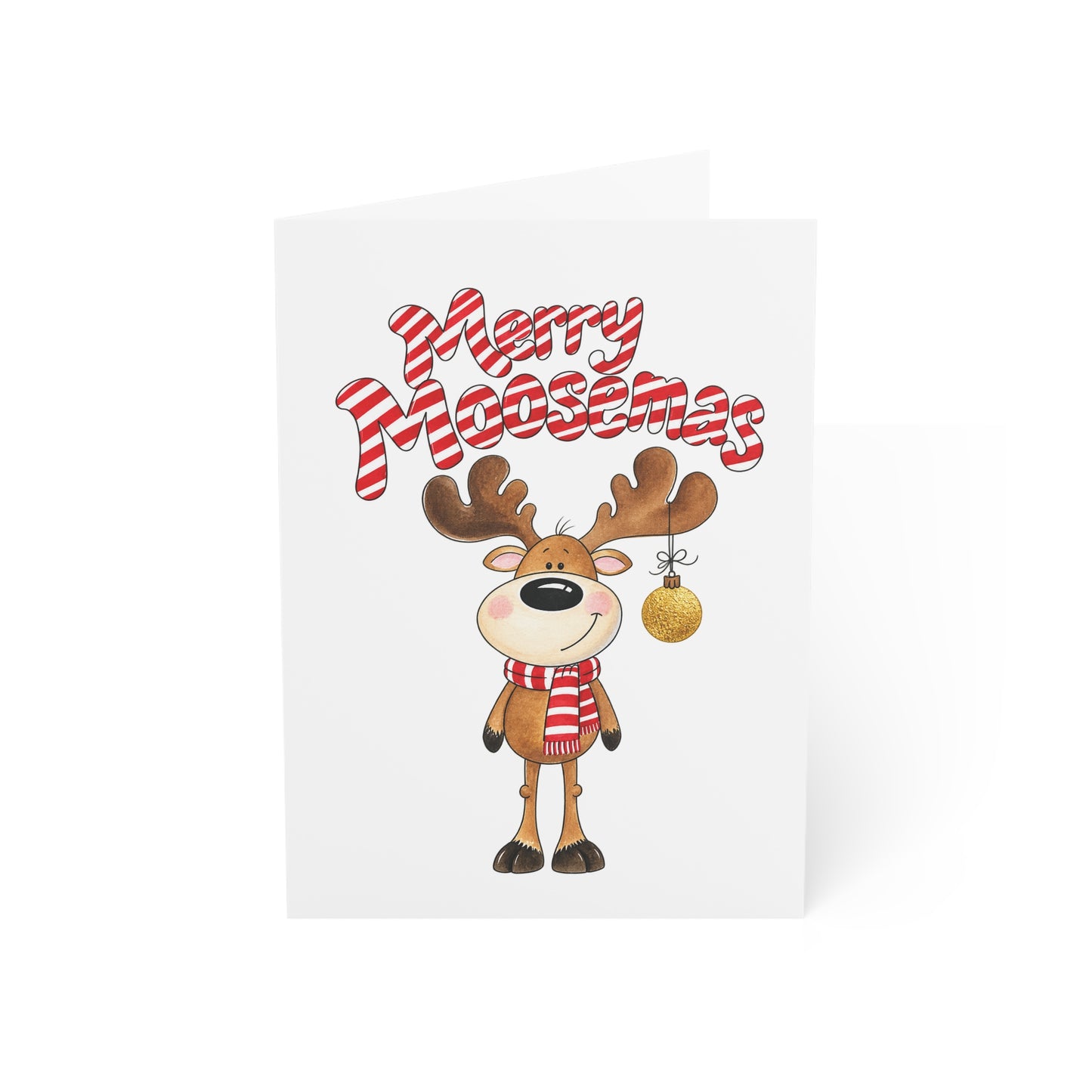 Merry Moosemas Greeting Card - Blank Inside