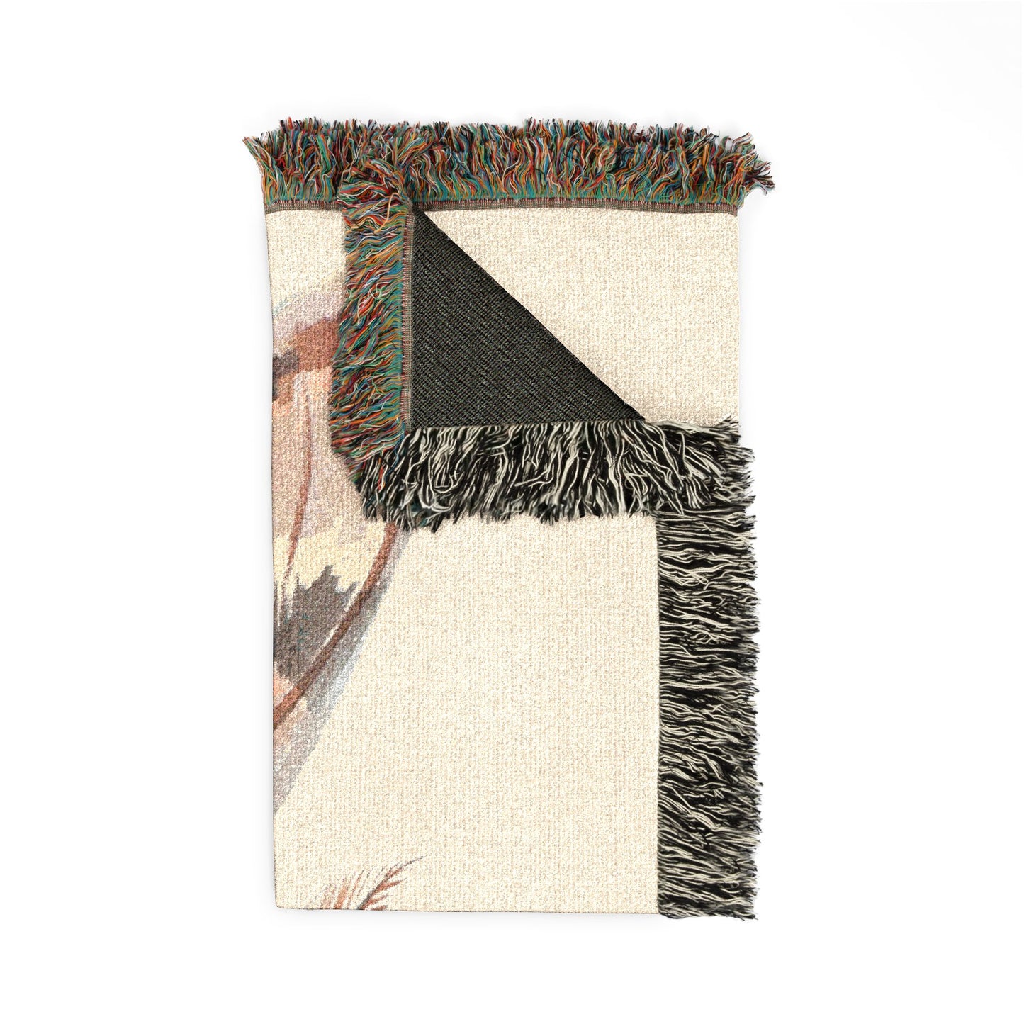 Moth Woven Throw Blanket — Vintage Botanical Tapestry Accent Throw