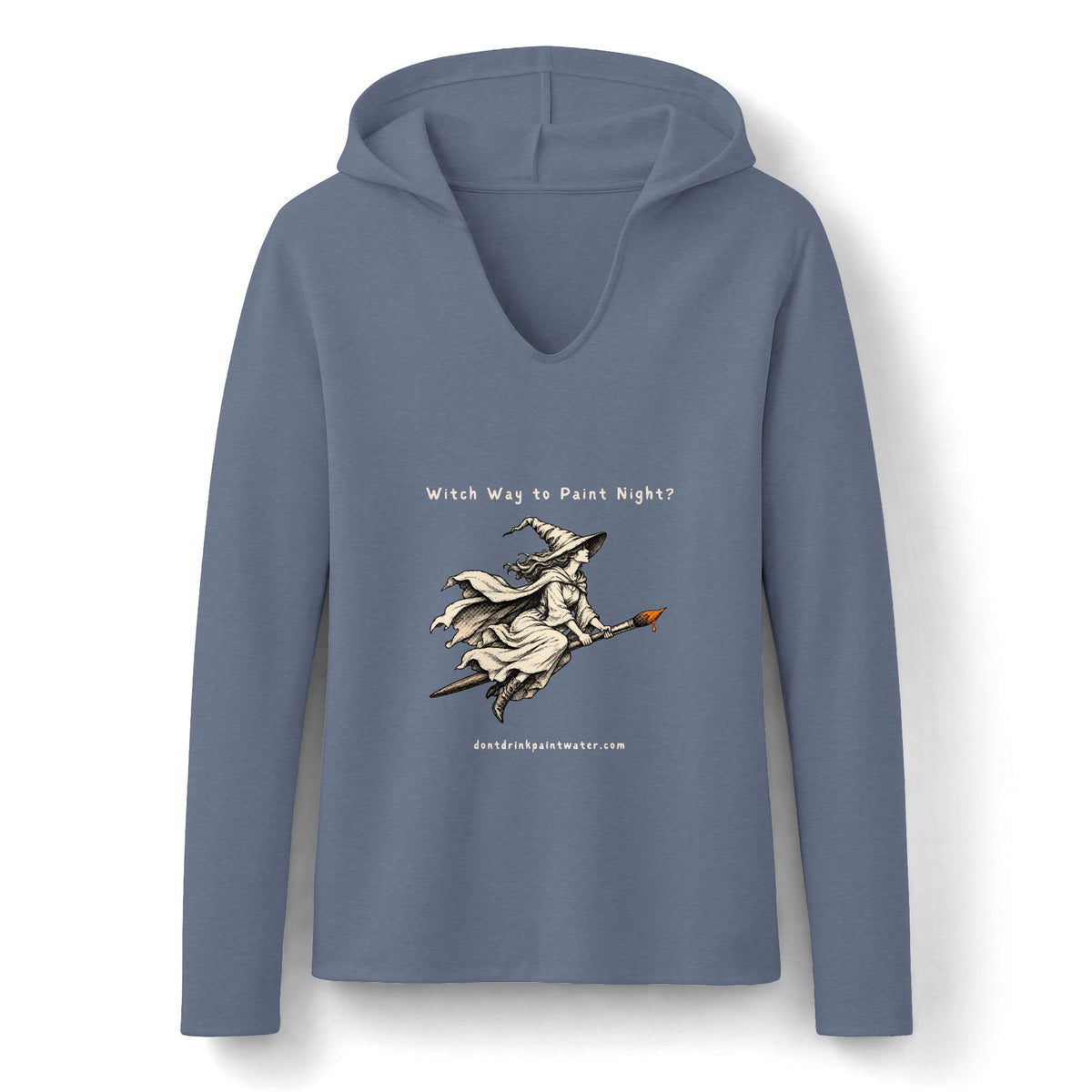 Witchy Vibes Hoodie — 'Witch Way to Paint Night?' Graphic Hooded Top