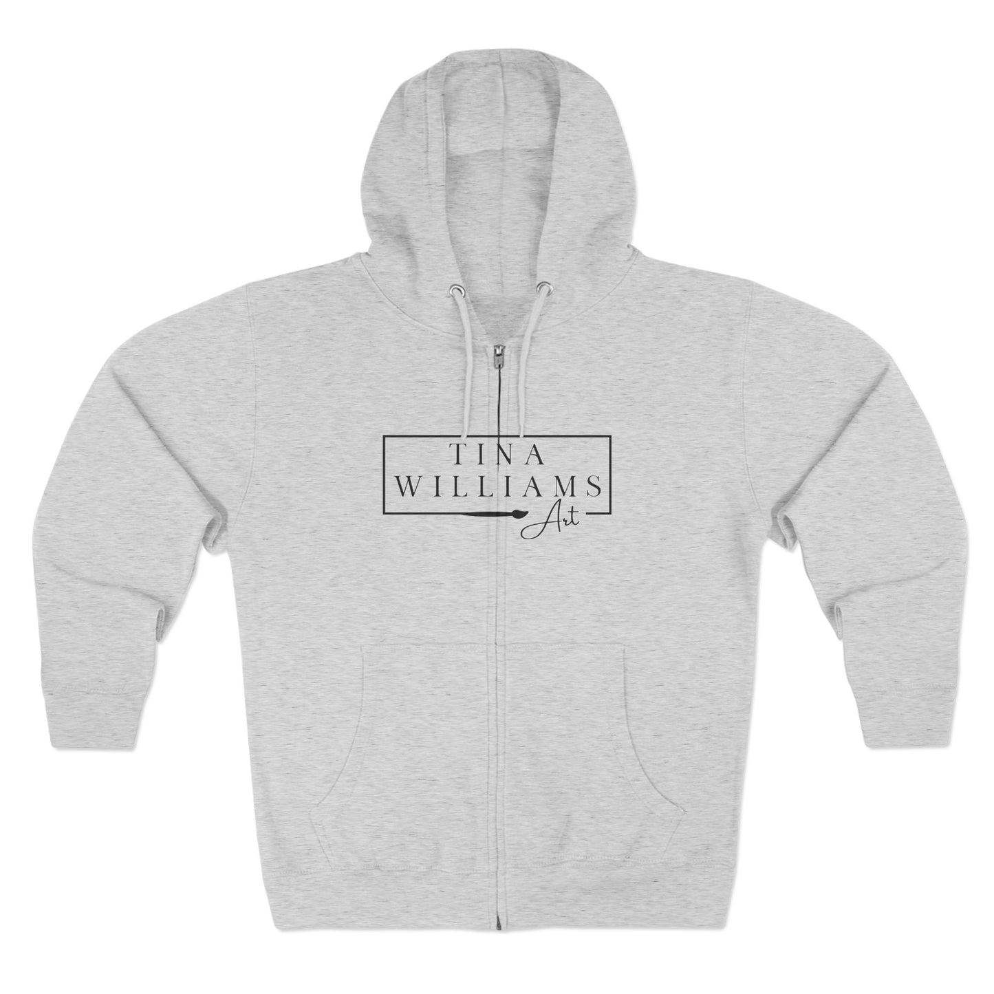 Tina Williams Art Zip Hoodie – Artist Logo & Inspirational Back Quote