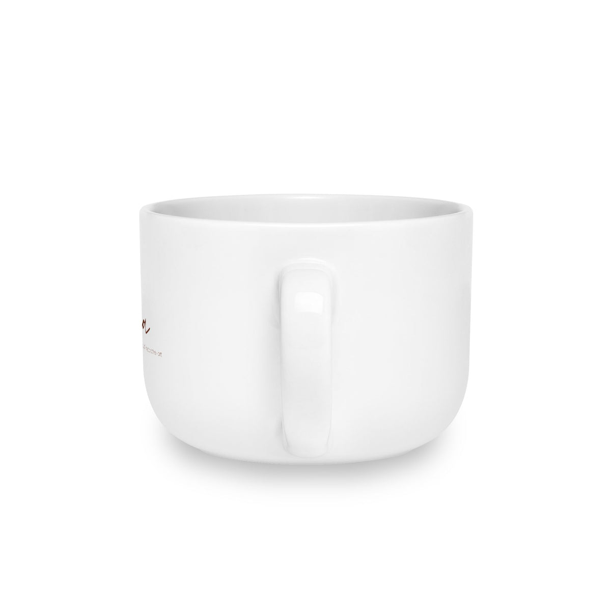 Bigger is Better - White Ceramic Logo Latte Mug, 25oz