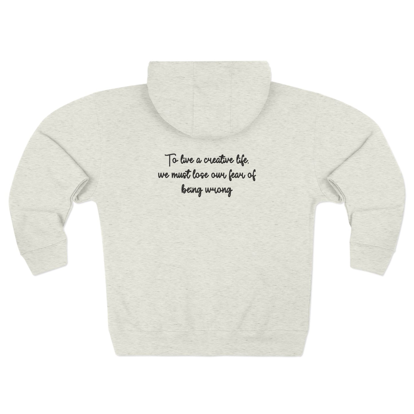 Tina Williams Art Zip Hoodie – Artist Logo & Inspirational Back Quote