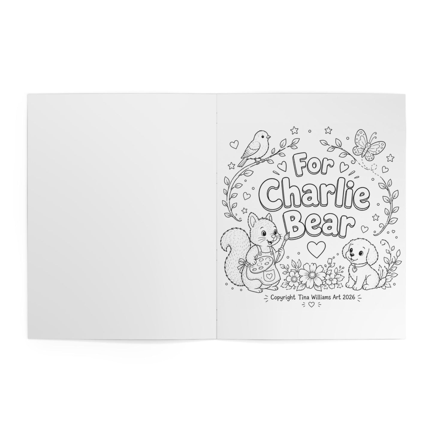 Noodle the Artist Coloring Book — Cute Squirrel Kids or Adult Activity Book