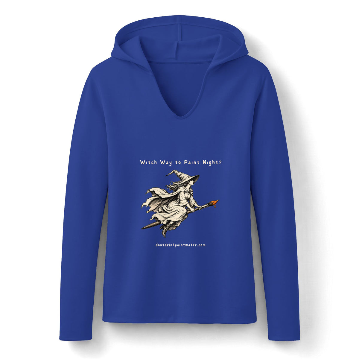 Witchy Vibes Hoodie — 'Witch Way to Paint Night?' Graphic Hooded Top