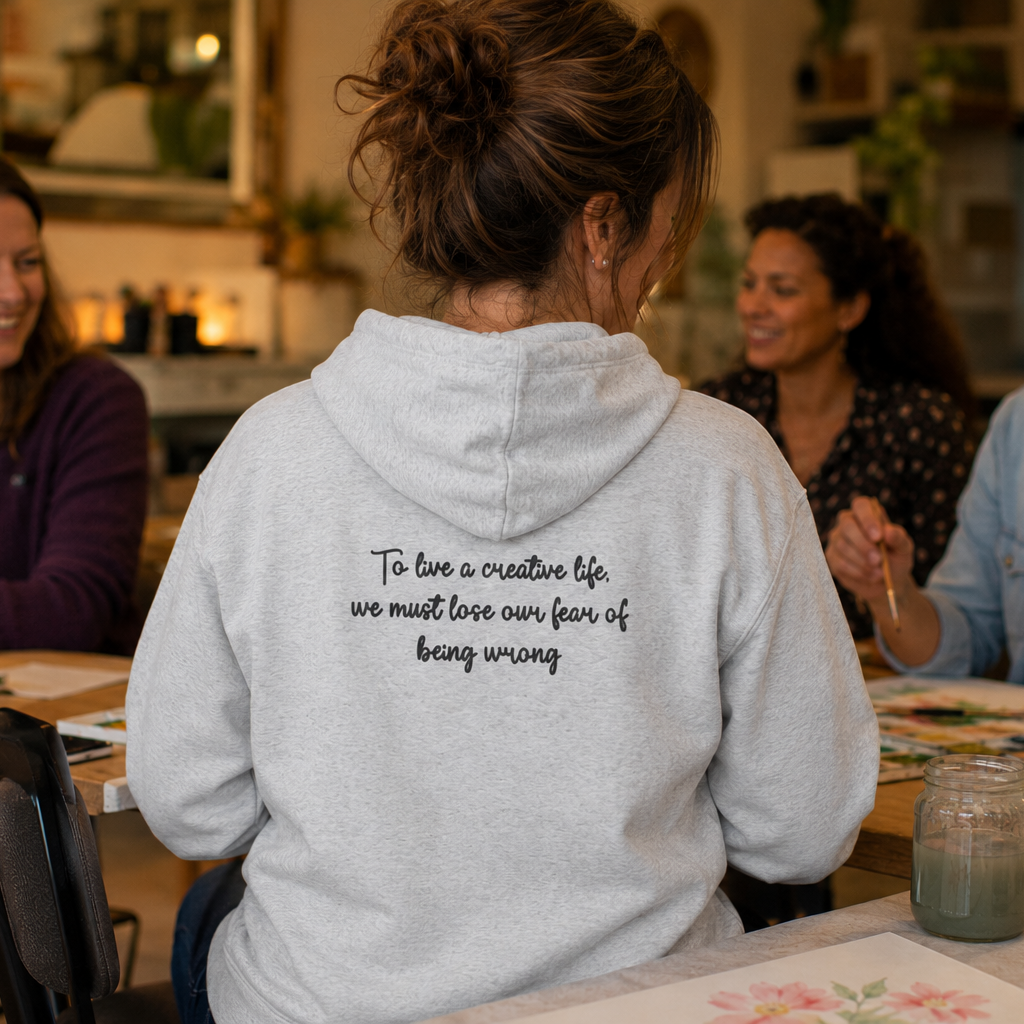 Tina Williams Art Zip Hoodie – Artist Logo & Inspirational Back Quote