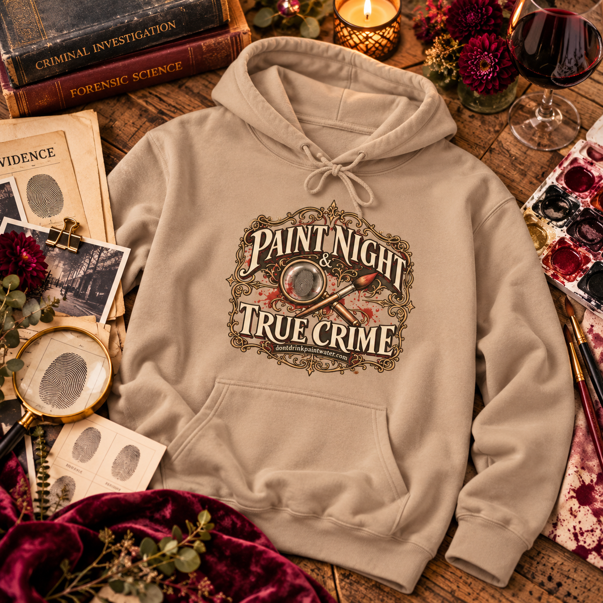 Paint Night True Crime Hoodie