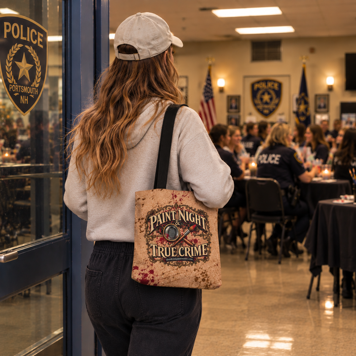 Paint Night & True Crime Tote Bag