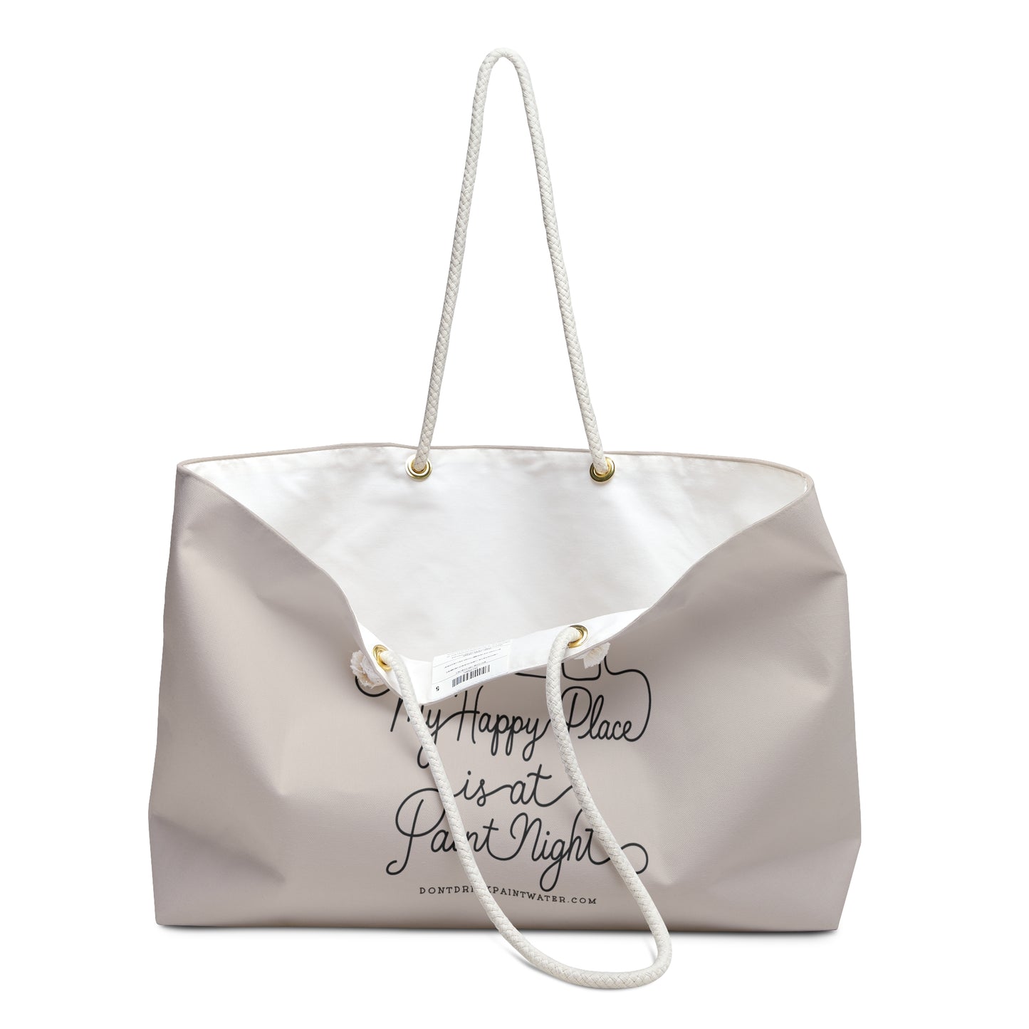 Weekender Bag — 'My Happy Place is at Paint Night' / 'Don't Drink Paint Water' Artist Weekend Tote