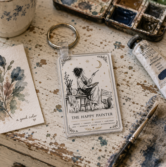 Happy Painter Tarot Key Chain