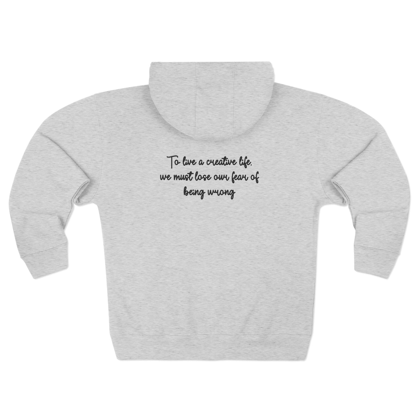 Tina Williams Art Zip Hoodie – Artist Logo & Inspirational Back Quote
