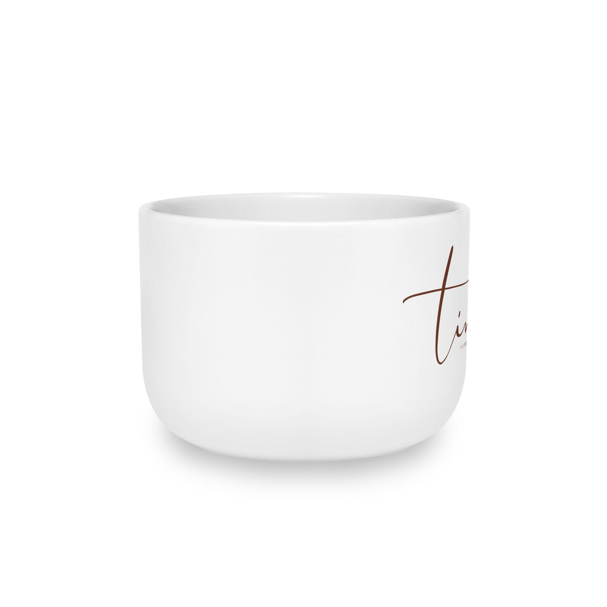Bigger is Better - White Ceramic Logo Latte Mug, 25oz