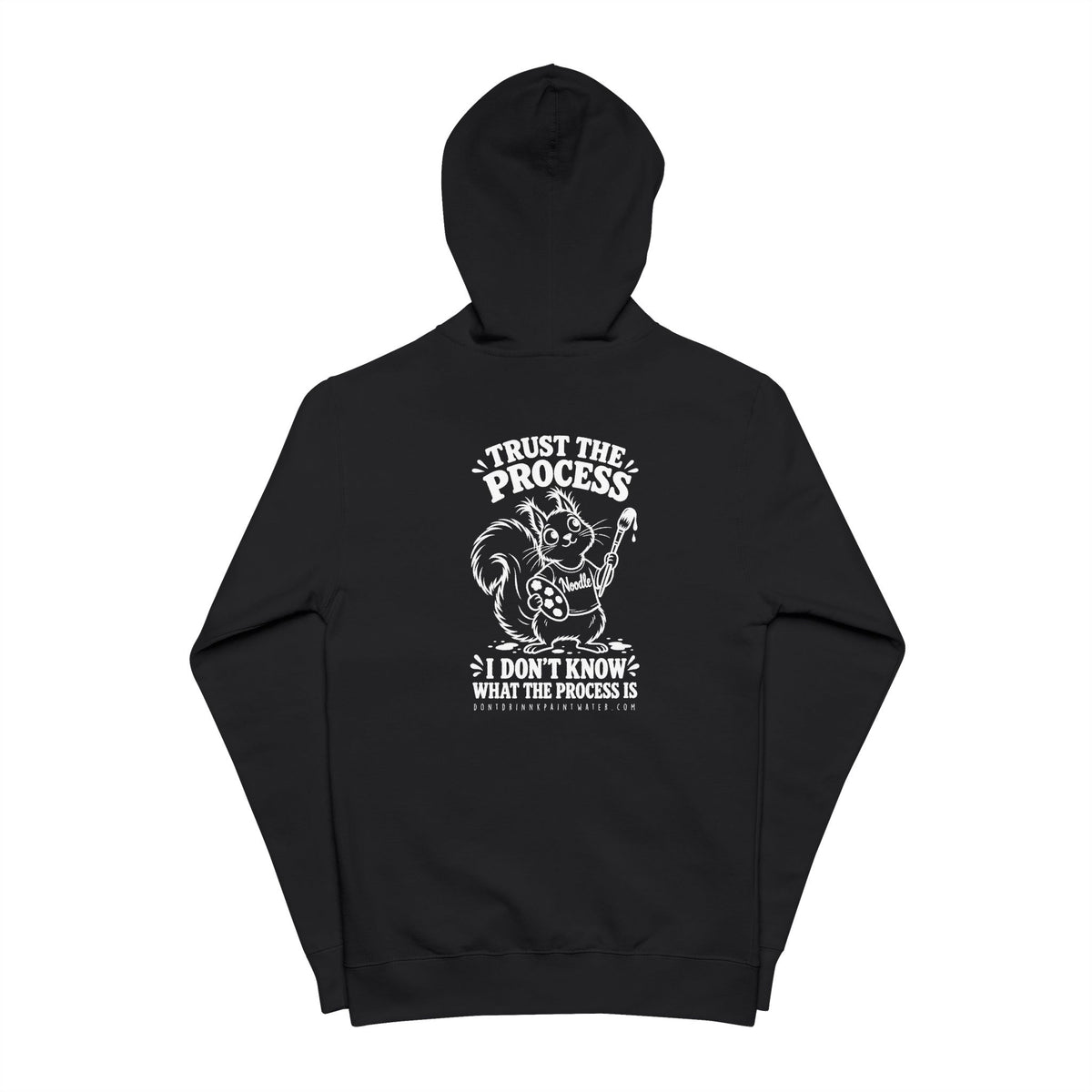 Zip Hoodie — 'Trust The Process' Noodle Graphic Zip-Up Hoodie