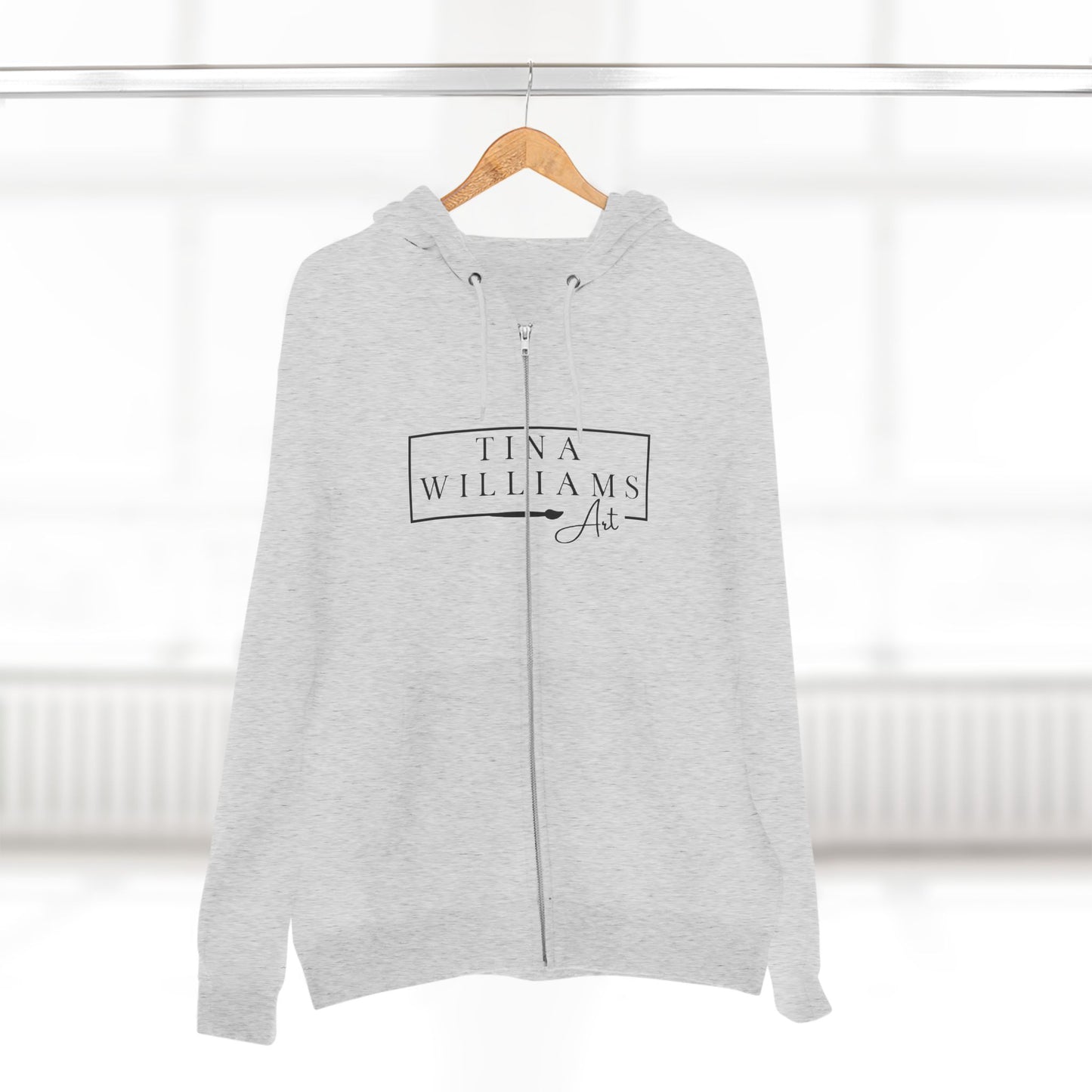Tina Williams Art Zip Hoodie – Artist Logo & Inspirational Back Quote