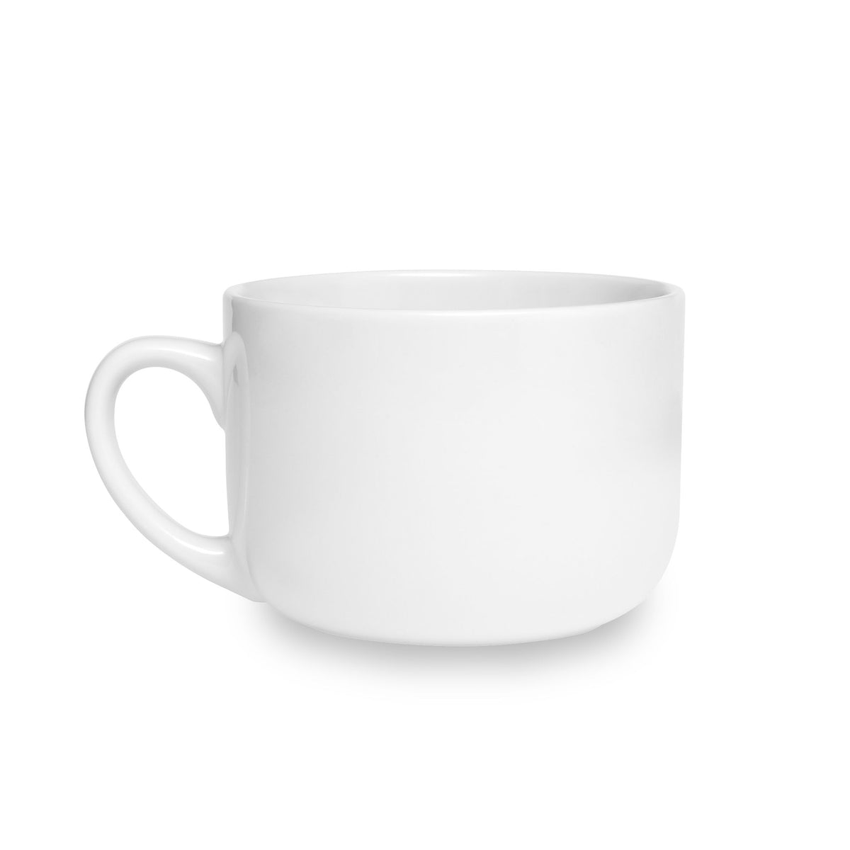 Bigger is Better - White Ceramic Logo Latte Mug, 25oz