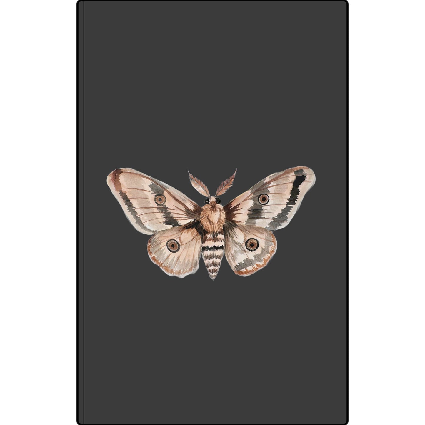 Moth Engraved Vegan Leather Journal — Botanical Boho Notebook