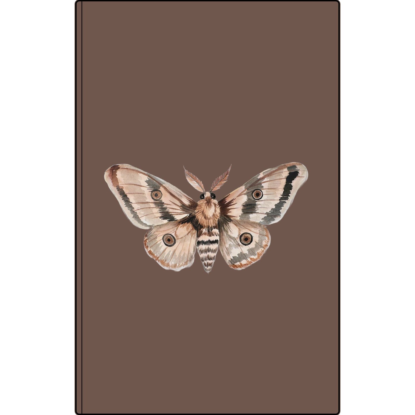 Moth Engraved Vegan Leather Journal — Botanical Boho Notebook