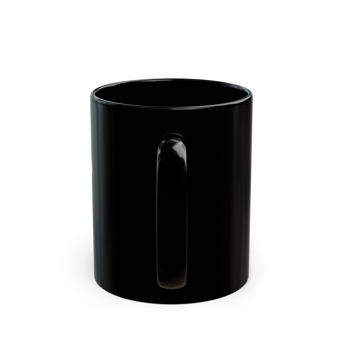 Moth Illustration Black Ceramic Mug — 11oz & 15oz