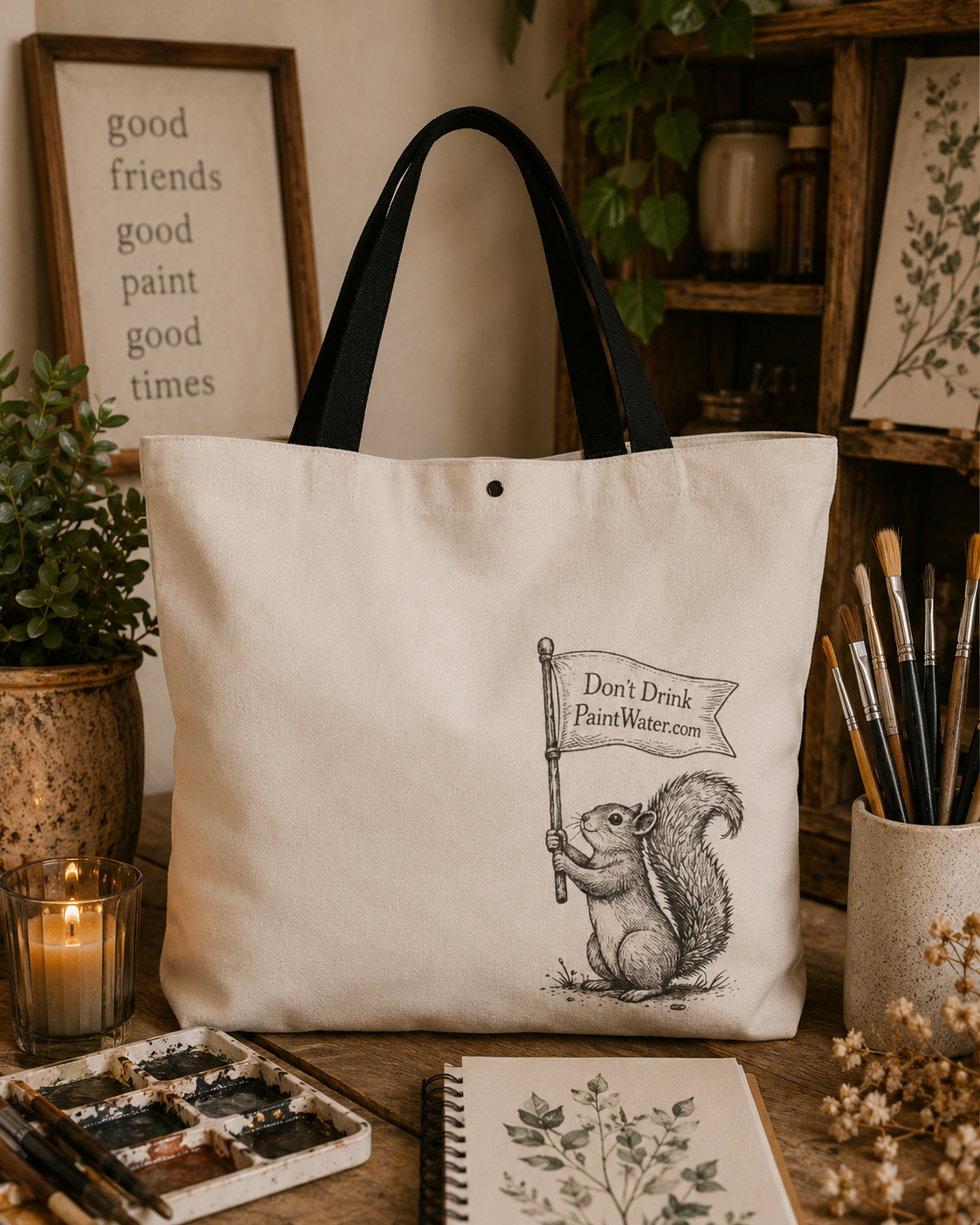 Woven Weekender Don't Drink Paint Water Tote