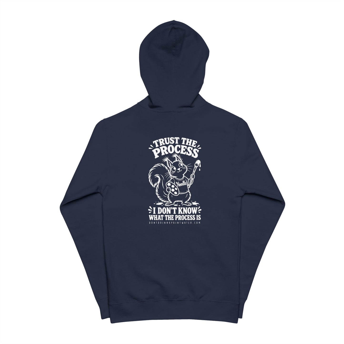 Zip Hoodie — 'Trust The Process' Noodle Graphic Zip-Up Hoodie