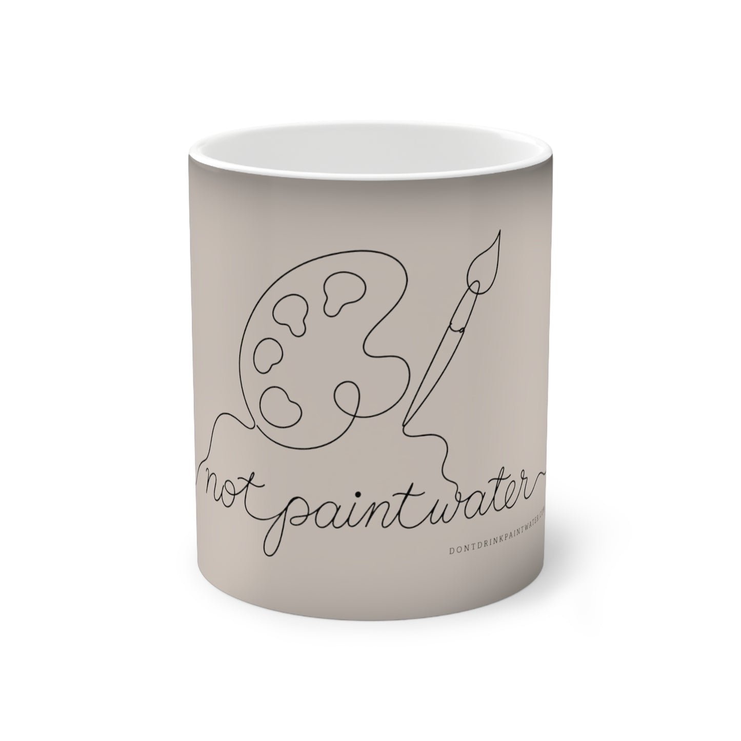 Color-Changing Mug — Artist Palette “Not Paint water” - Innocent Until Coffee Mug