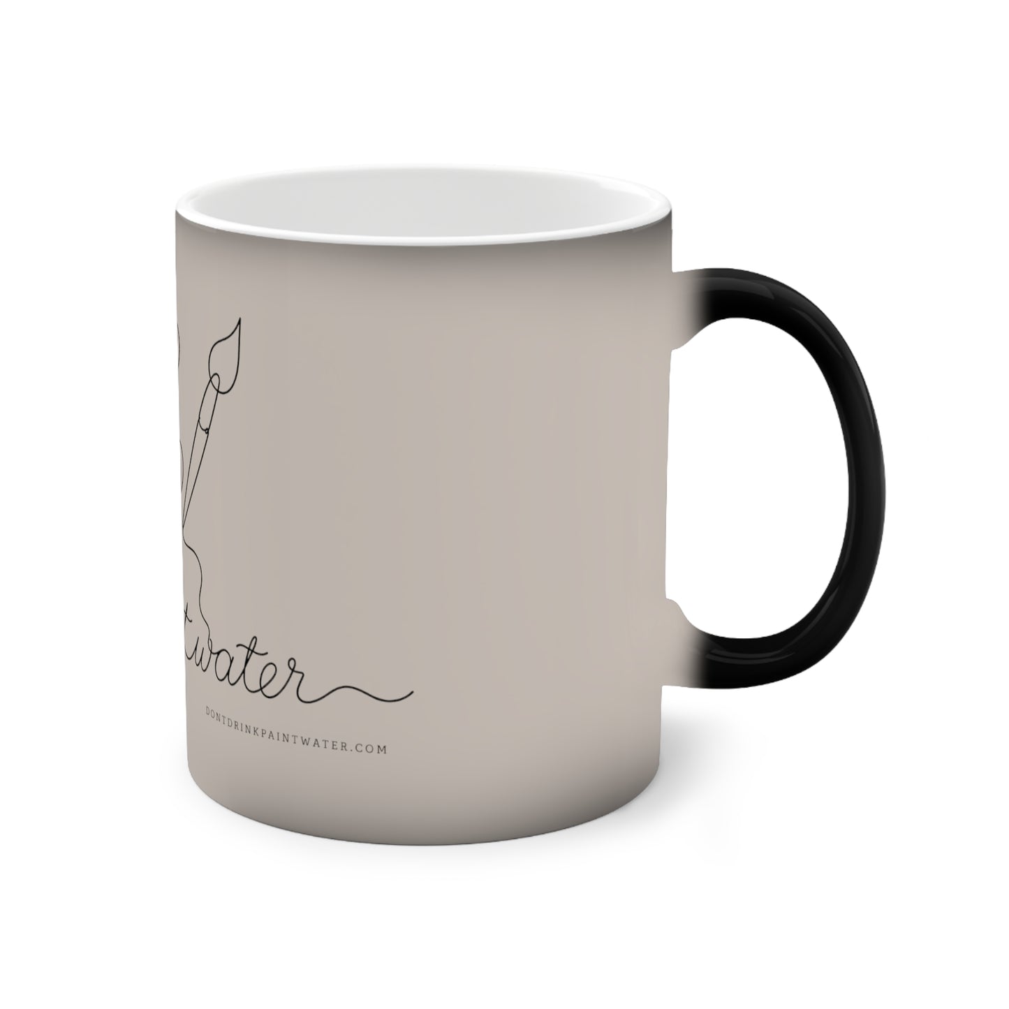 Color-Changing Mug — Artist Palette “Not Paint water” - Innocent Until Coffee Mug