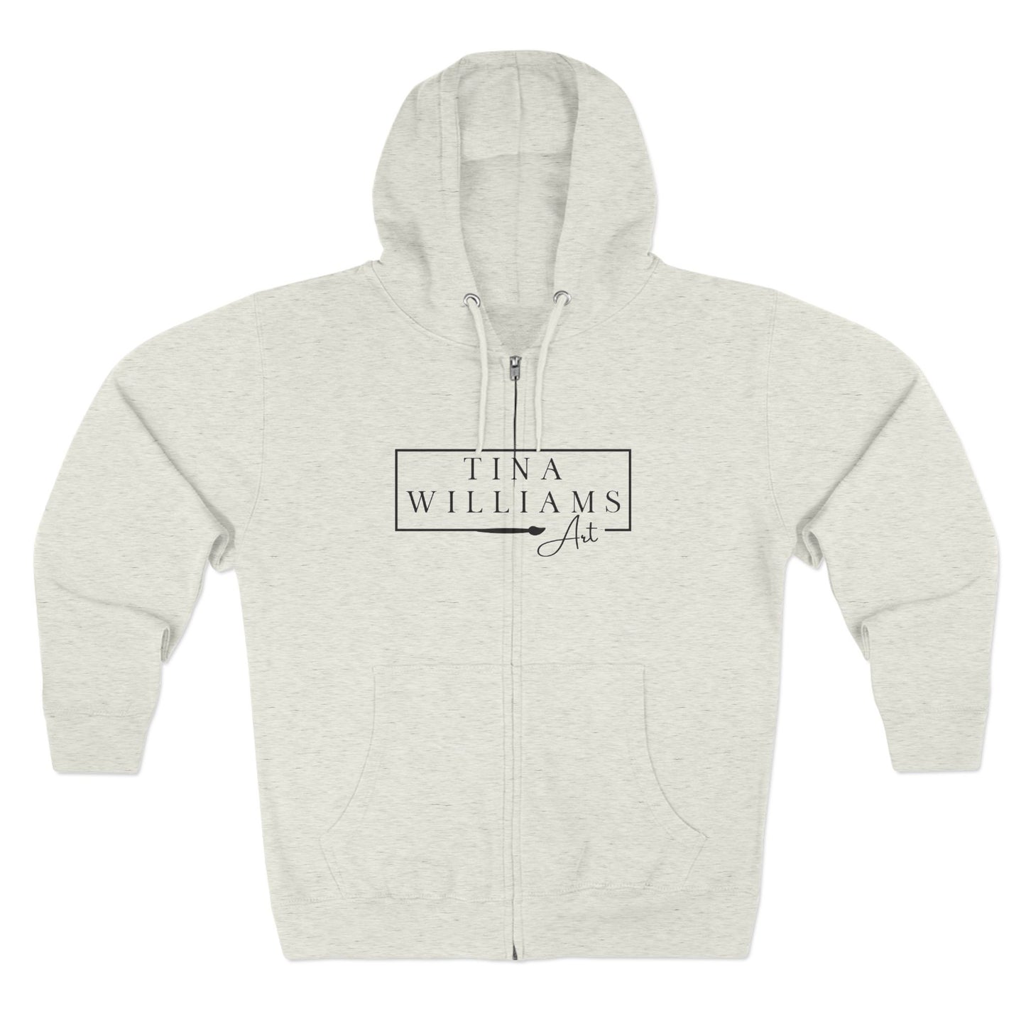 Tina Williams Art Zip Hoodie – Artist Logo & Inspirational Back Quote