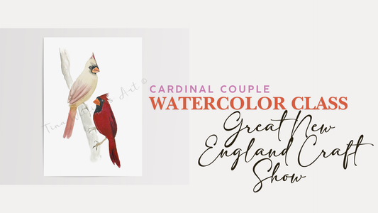 Cardinals Watercolor Paint Class and GNE Artisan & Craft Show Shopping