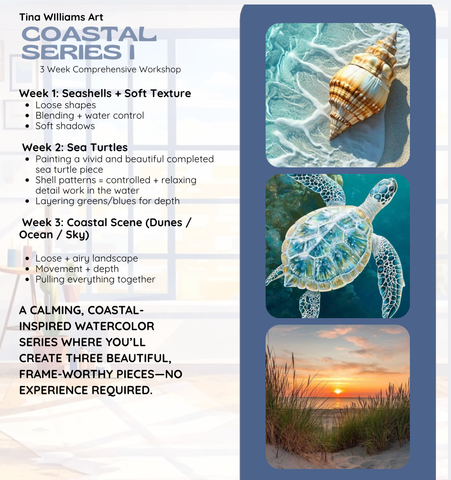 SOLD OUT Coastal I | 3 Week Workshop at the Studio SOLD OUT