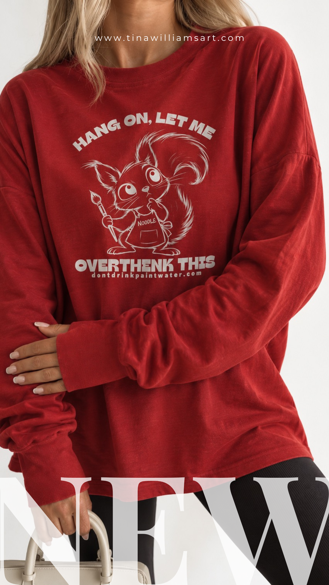 Hang On, Let Me Overthink This Long Sleeve Tee — Cute Noodle Graphic