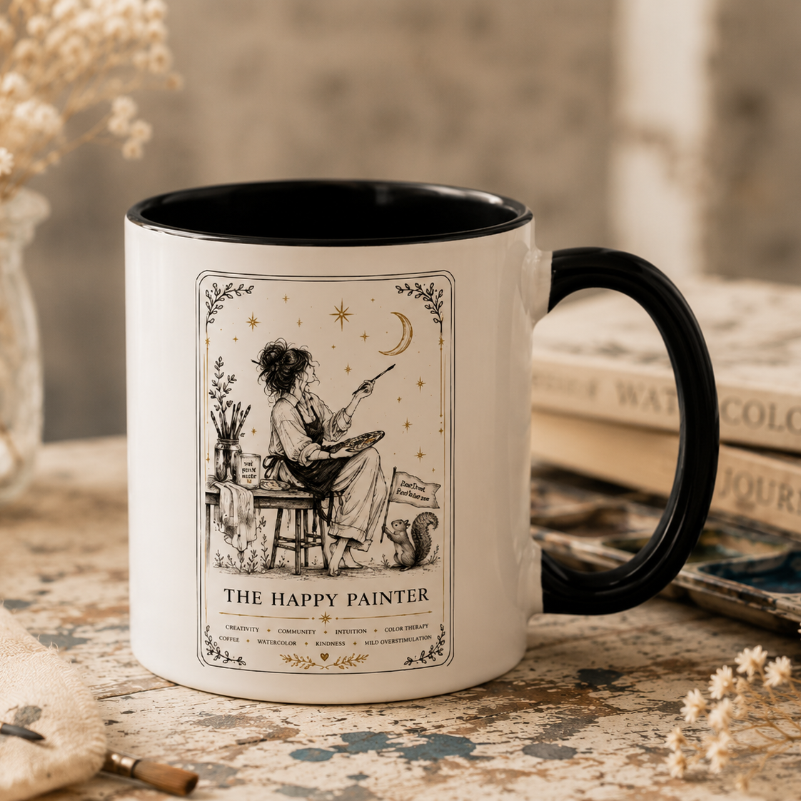 Happy Painter Tarot Coffee Mug