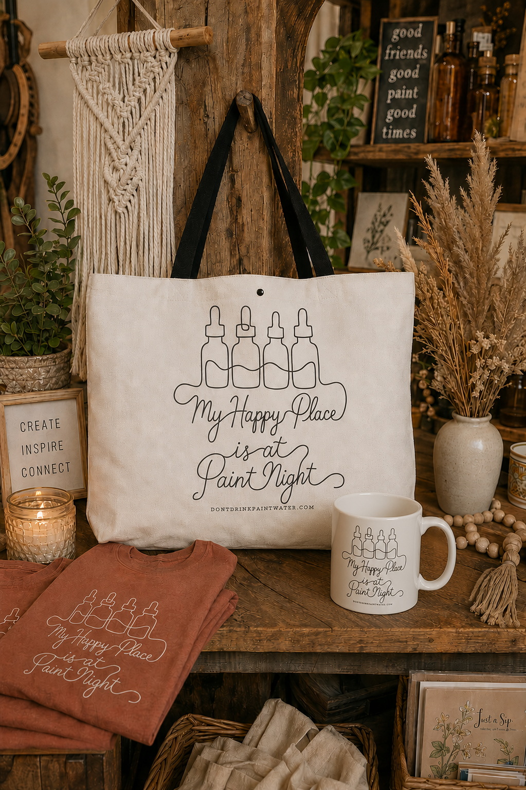 Woven Weekender Don't Drink Paint Water Tote