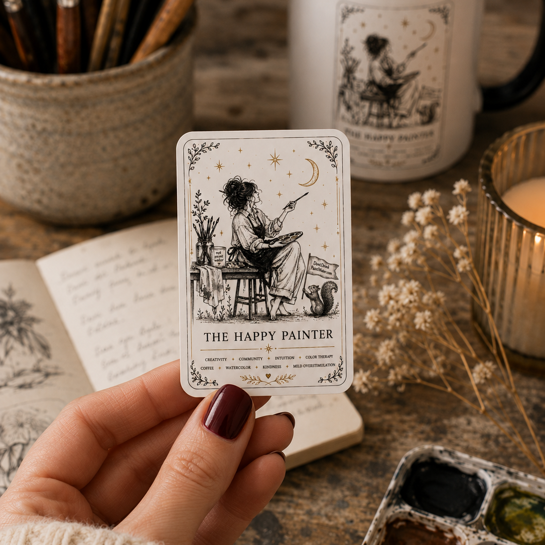 Happy Painter Tarot Sticker