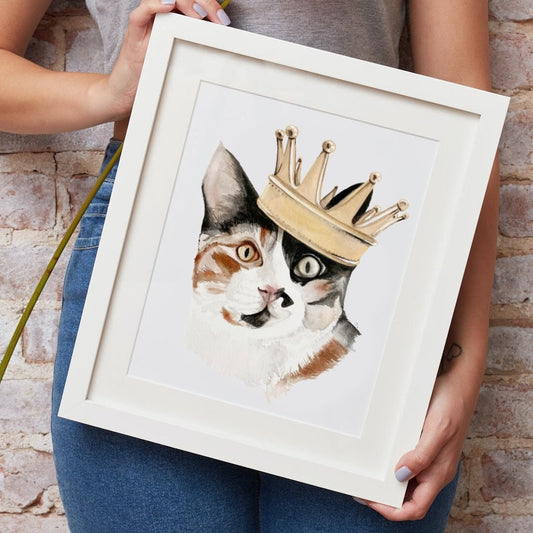 Turn Your Pet Into Royalty! Pet Portrait - Royalty Pet - Crown and Pet